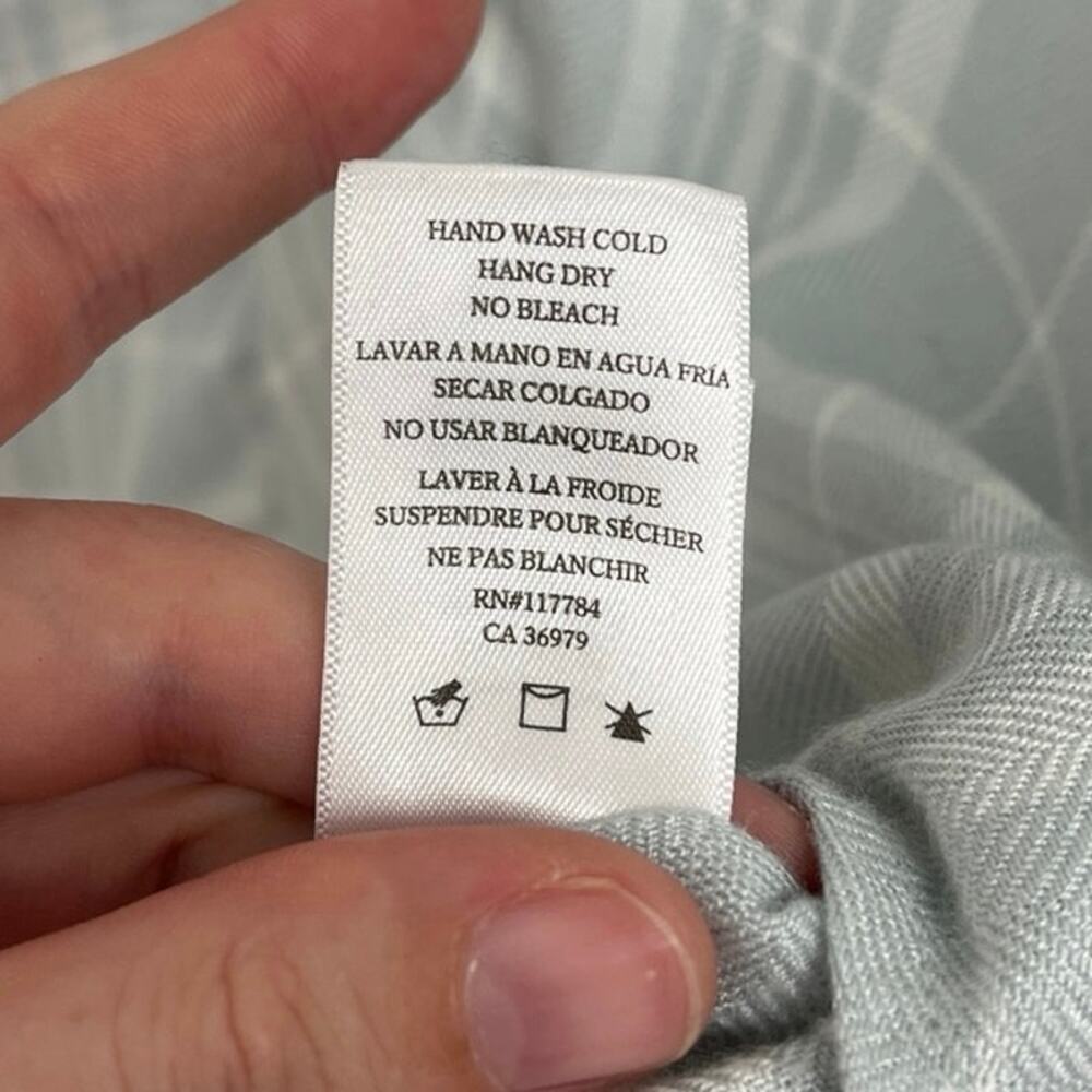 NWOT Rails Hunter Flannel Pastel Plaid Soft Rayon Button-Down Shirt Seafoam XS - Picture 10 of 12